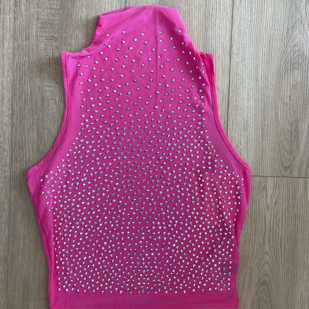 RINESTONE SHEER TOP